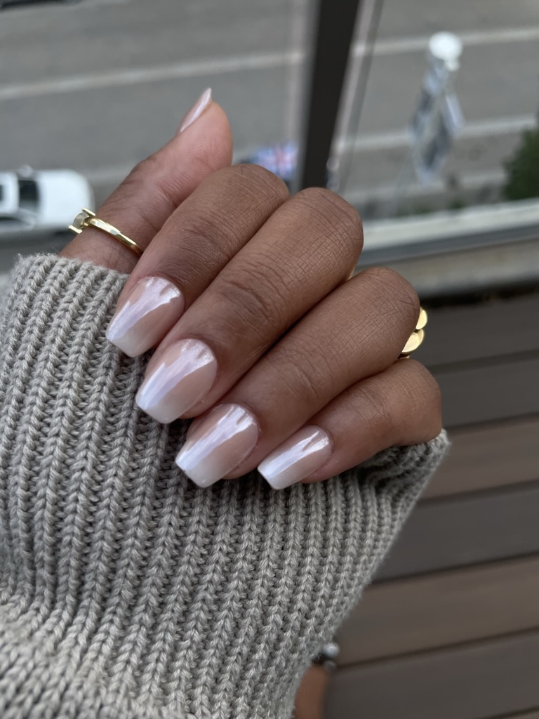 pearl nails | simple nails | clean girl aesthetic | neutral nails | wedding nails | ombre nails | chrome nails | short nails | fall nails | viral nails | trendy nails | black girl nails